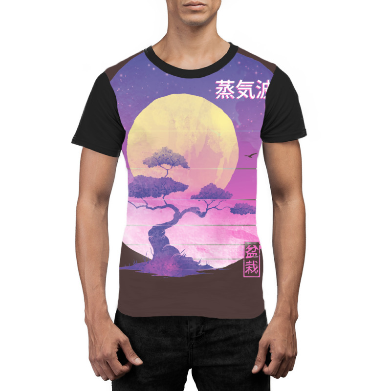 Bonsai Wave Graphic T-shirt by akinwanaroa4 | Artistshot