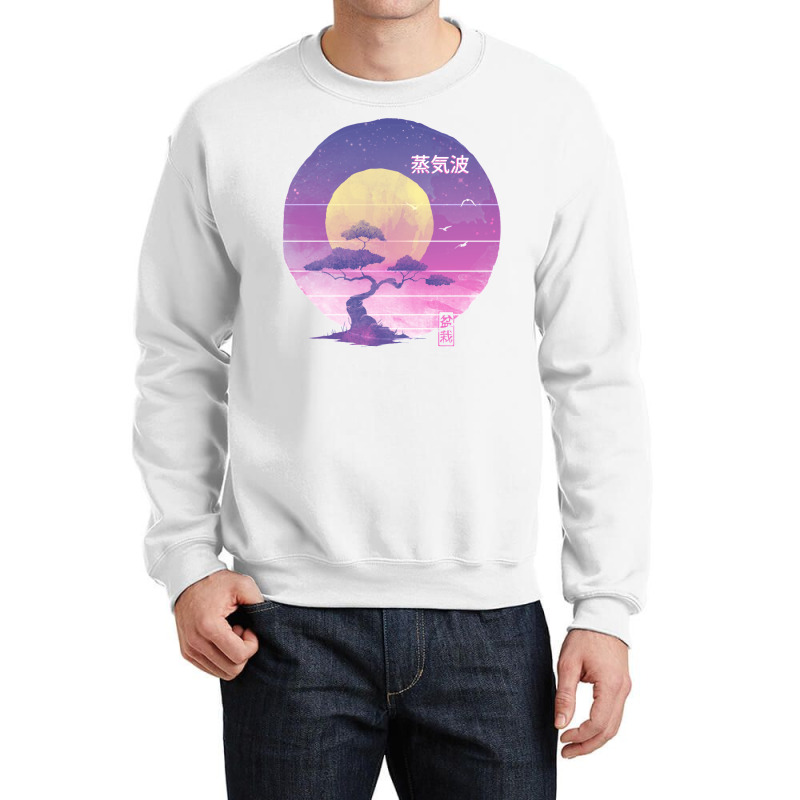 Bonsai Wave Crewneck Sweatshirt by akinwanaroa4 | Artistshot