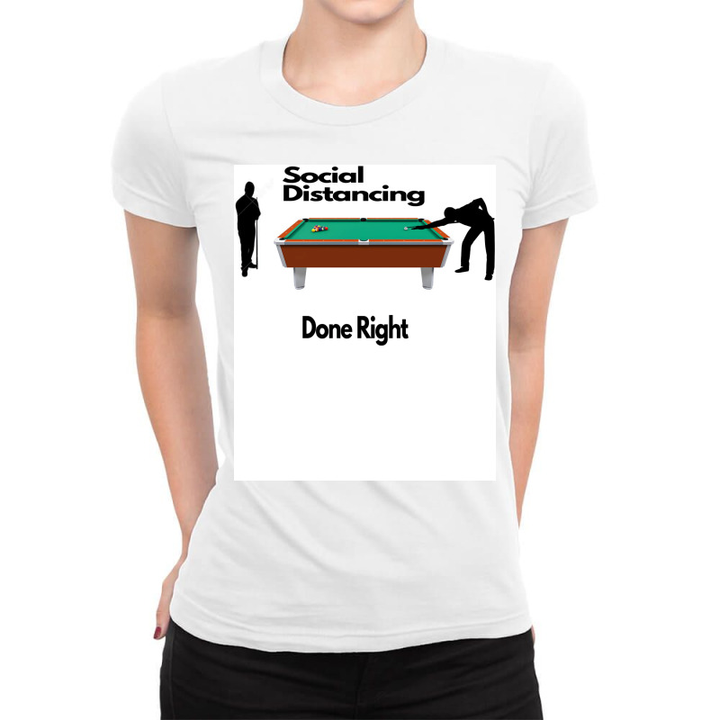 Social Distance Done Right Ladies Fitted T-Shirt by jominisinadar | Artistshot