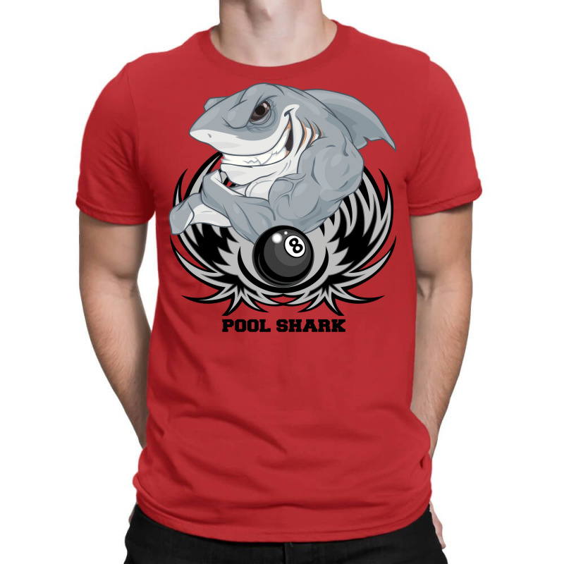 Pool Billiards Gray Great White Toon 8 Ball Graphi T-shirt | Artistshot