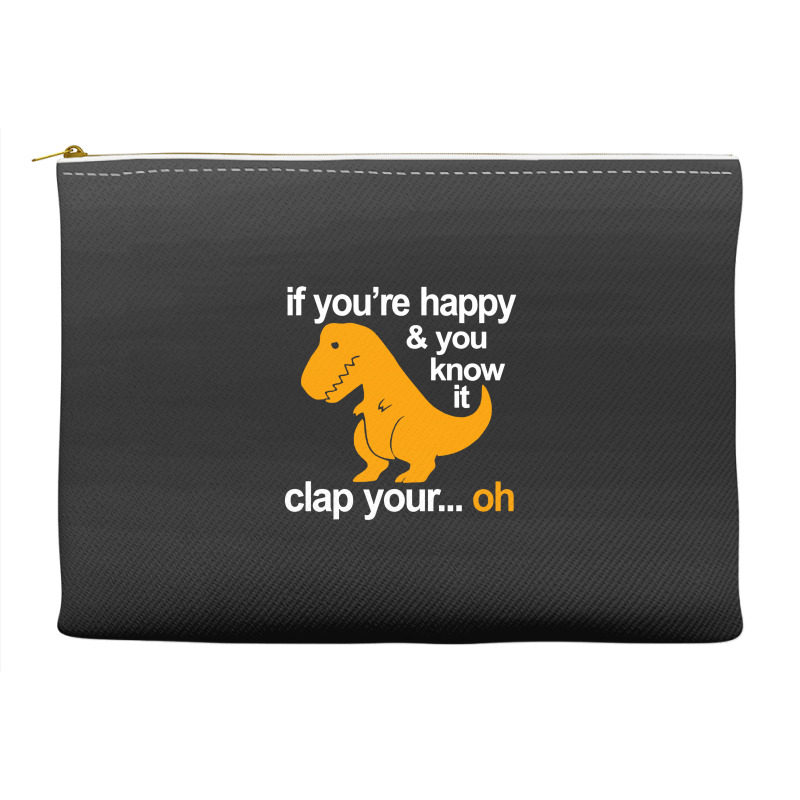 T Rex Clap Your Hands Classic Accessory Pouches | Artistshot