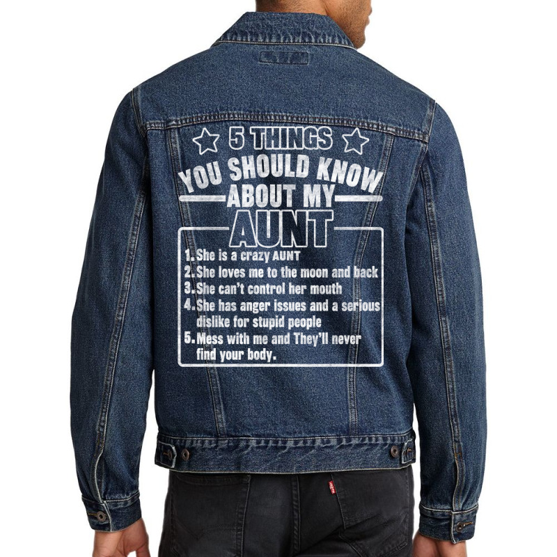 5 Things You Should Know About My Aunt 70s Men Denim Jacket | Artistshot