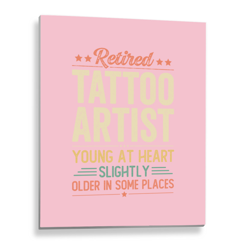 Retired Tattoo Artist Aesthetic Metal Print Vertical | Artistshot