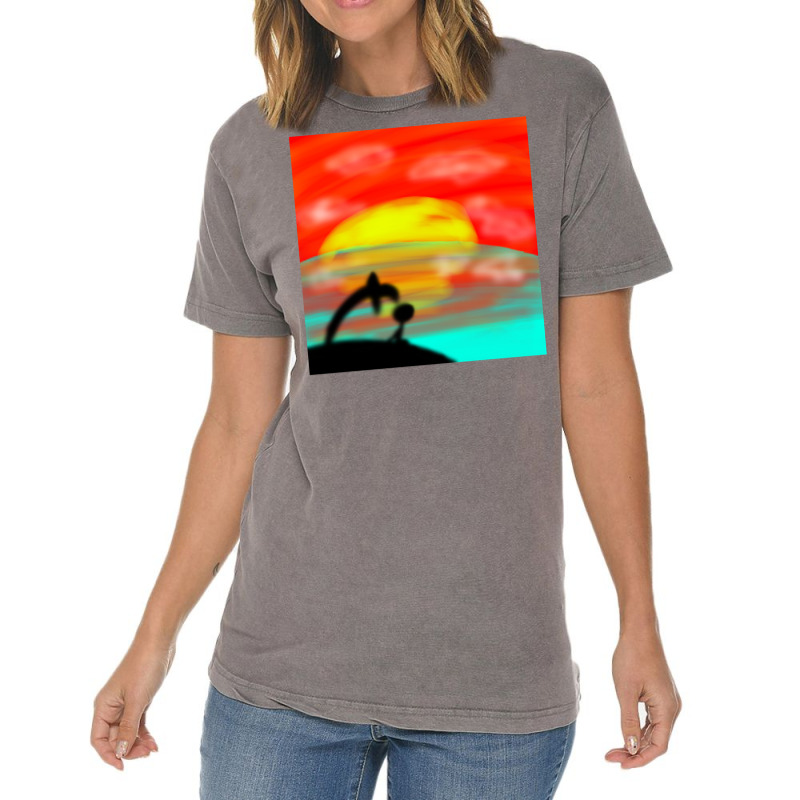 The Sunset Red Vintage T-shirt | Artistshot