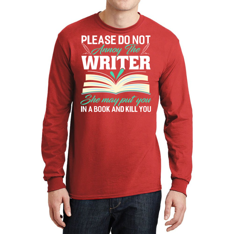 Author Book Writer Literature Bookworm Writing Gir Long Sleeve Shirts by horveyfoths | Artistshot