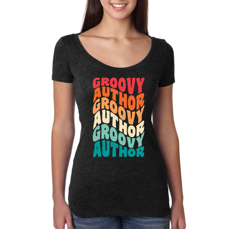 Groovy Author Vintage Retro 60s 70s 80s Vibes Aest Women's Triblend Scoop T-shirt by midadorogunl | Artistshot