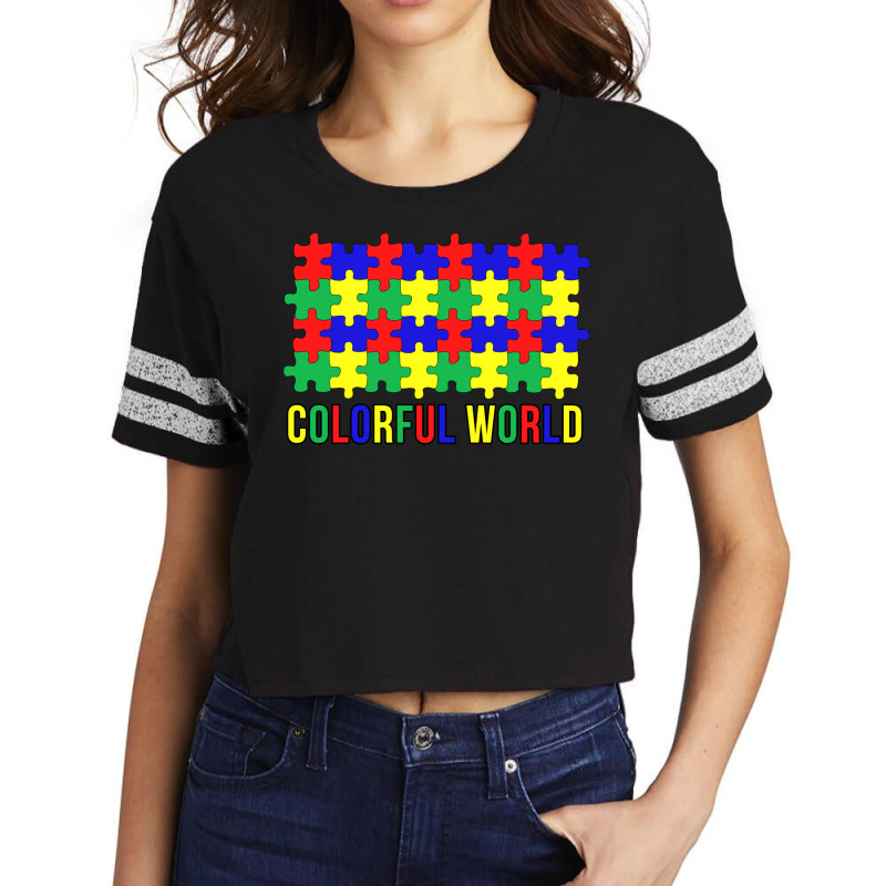 Colorful World Cute Scorecard Crop Tee by vonnezramzele | Artistshot