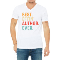 Best Effin Author Everretro Humor V-neck Tee | Artistshot