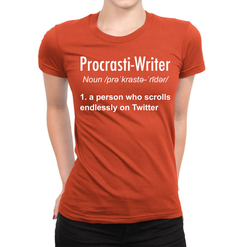 Procrastinating Writer 80s Ladies Fitted T-Shirt by adroidagbuib | Artistshot