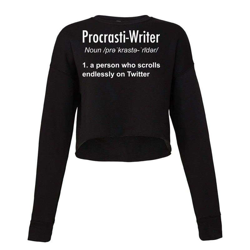 Procrastinating Writer 80s Cropped Sweater by adroidagbuib | Artistshot