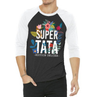 Super Tata Pregnancy Announcement Travel 3/4 Sleeve Shirt | Artistshot