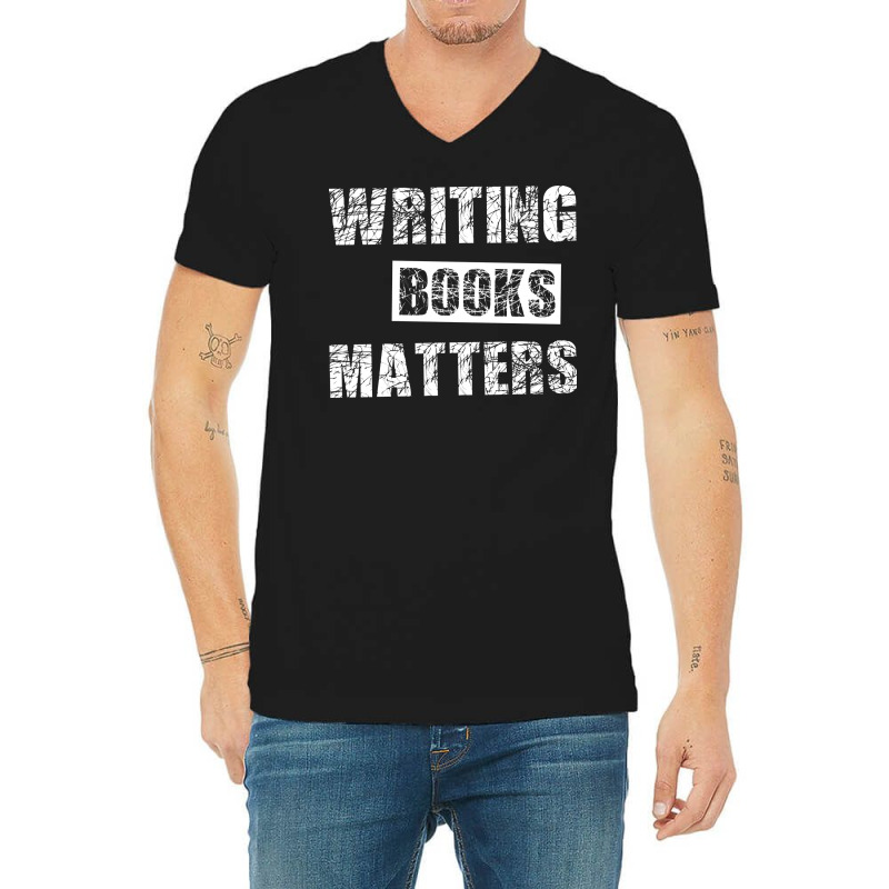 Book Writer Girl V-Neck Tee by rmehavoliow | Artistshot