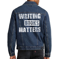 Book Writer Girl Men Denim Jacket | Artistshot