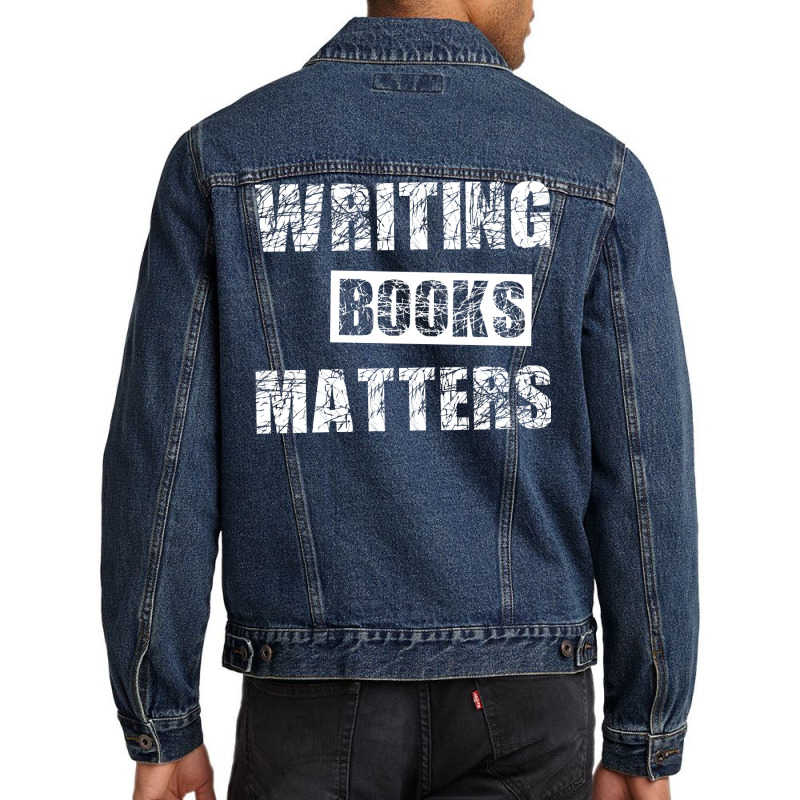 Book Writer Girl Men Denim Jacket by rmehavoliow | Artistshot