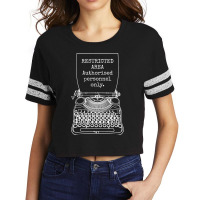 Funny Writer Author Novelist Authorised Personnel Scorecard Crop Tee | Artistshot