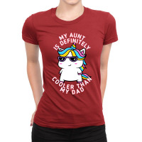 My Aunt Is Definitely Cooler Than My Dad Travel Ladies Fitted T-shirt | Artistshot