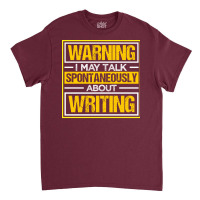 Writing A Novel Novelist Writer Yellow Classic T-shirt | Artistshot