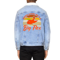 Auntie Having Me Is A Big Flex Thanksgiving Aunt M Unisex Sherpa-lined Denim Jacket | Artistshot