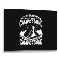 Campers Campfire Metal Print Horizontal | Artistshot