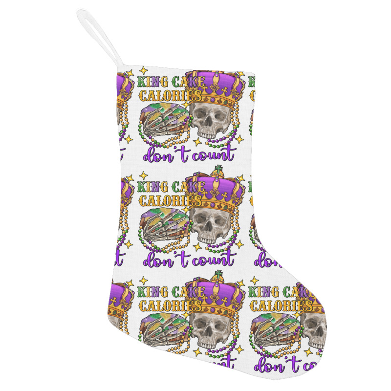 King Cake Calories Don't Count Skull Holiday Stocking | Artistshot