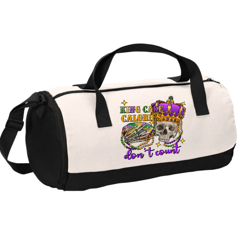 King Cake Calories Don't Count Skull Duffel Bag | Artistshot