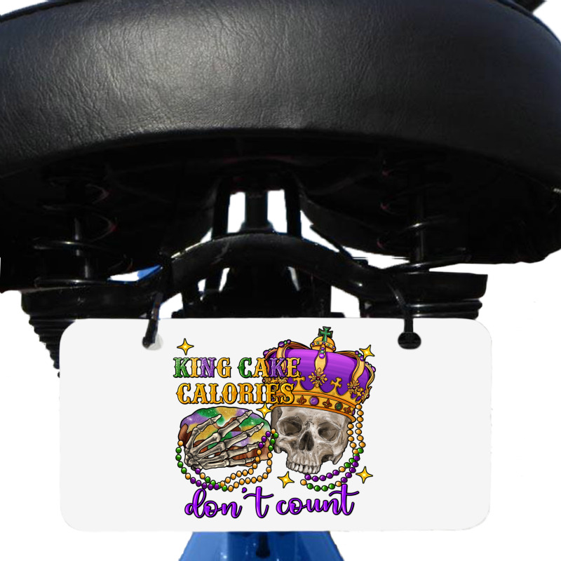 King Cake Calories Don't Count Skull Bicycle License Plate | Artistshot