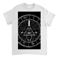 Gravity Falls Bill Cipher   White On Black Classic T-shirt | Artistshot