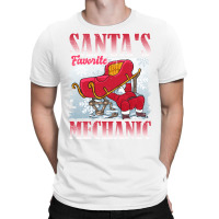 Christmas Santas Favorite Mechanic Auto Diesel Ele T-shirt | Artistshot