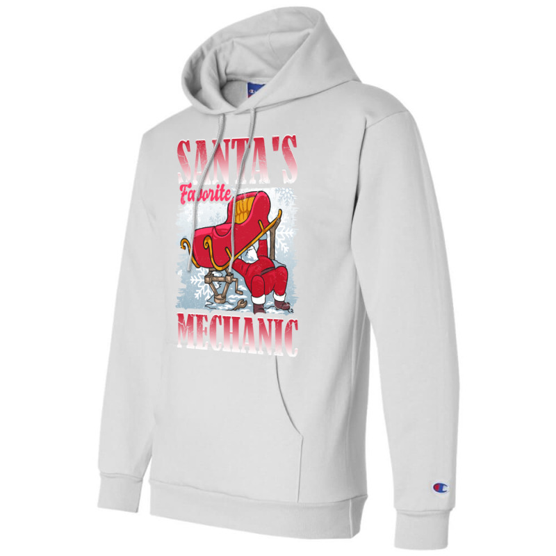 Christmas Santas Favorite Mechanic Auto Diesel Ele Champion Hoodie | Artistshot