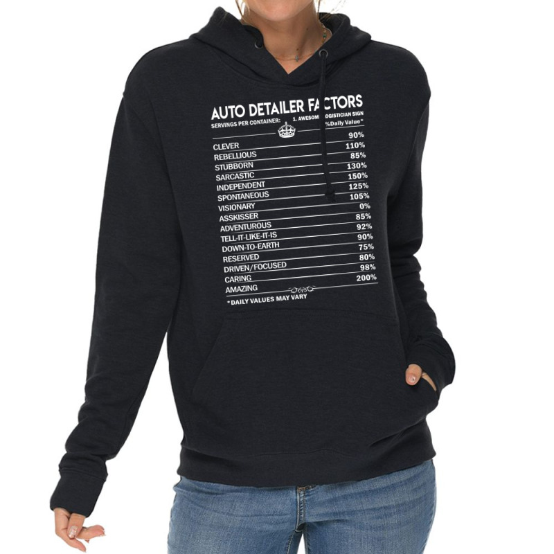 Auto Detailer T  Daily Factors 2 Gift Item Tee Lightweight Hoodie | Artistshot