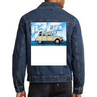 French Car 2cv Red Men Denim Jacket | Artistshot