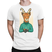 Christmas Gazelle Blue T-shirt | Artistshot