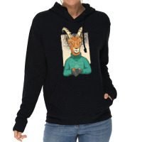 Christmas Gazelle Blue Lightweight Hoodie | Artistshot