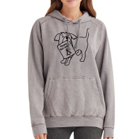 Cute Dog Says Happy Holidays Christmas Minimal Sum Vintage Hoodie | Artistshot