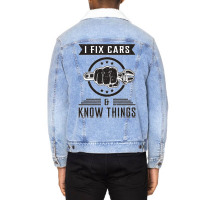 Mechanic Car Mechanical Mechanics Sayings Gift Hip Unisex Sherpa-lined Denim Jacket | Artistshot