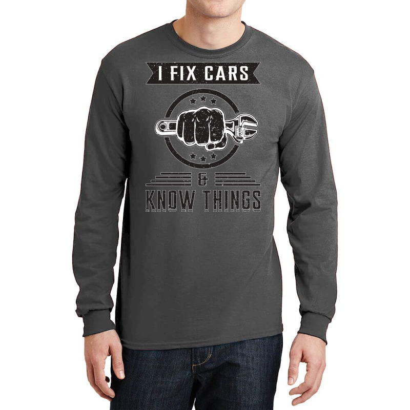 Mechanic Car Mechanical Mechanics Sayings Gift Hip Long Sleeve Shirts | Artistshot