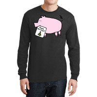 Cute Christmas Pig Says Happy Holidays Love Long Sleeve Shirts | Artistshot