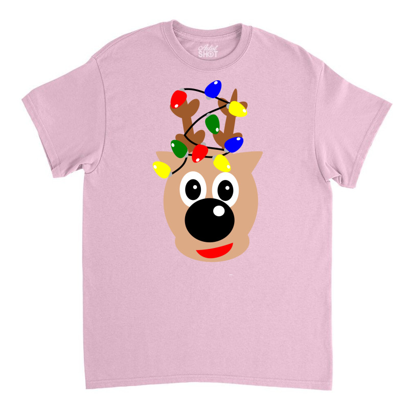 Cute Christmas Reindeer With Christmas Lights Desi Classic T-shirt by ghittibuculb | Artistshot