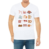 Christmas Doodles Trending V-neck Tee | Artistshot