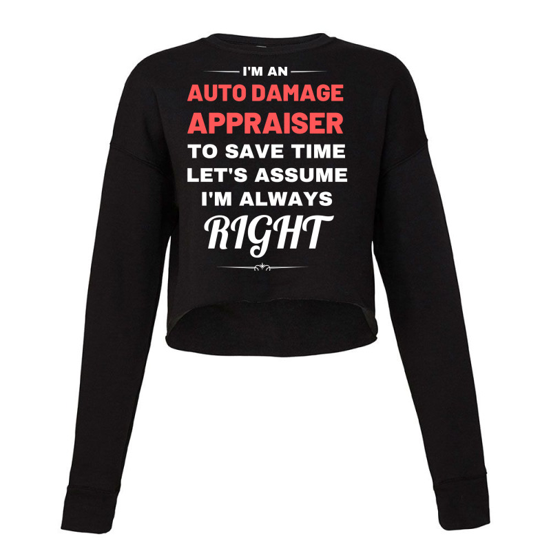 Im An Auto Damage Appraiser To Save Time Lets Assu Cropped Sweater by knitramurmann | Artistshot