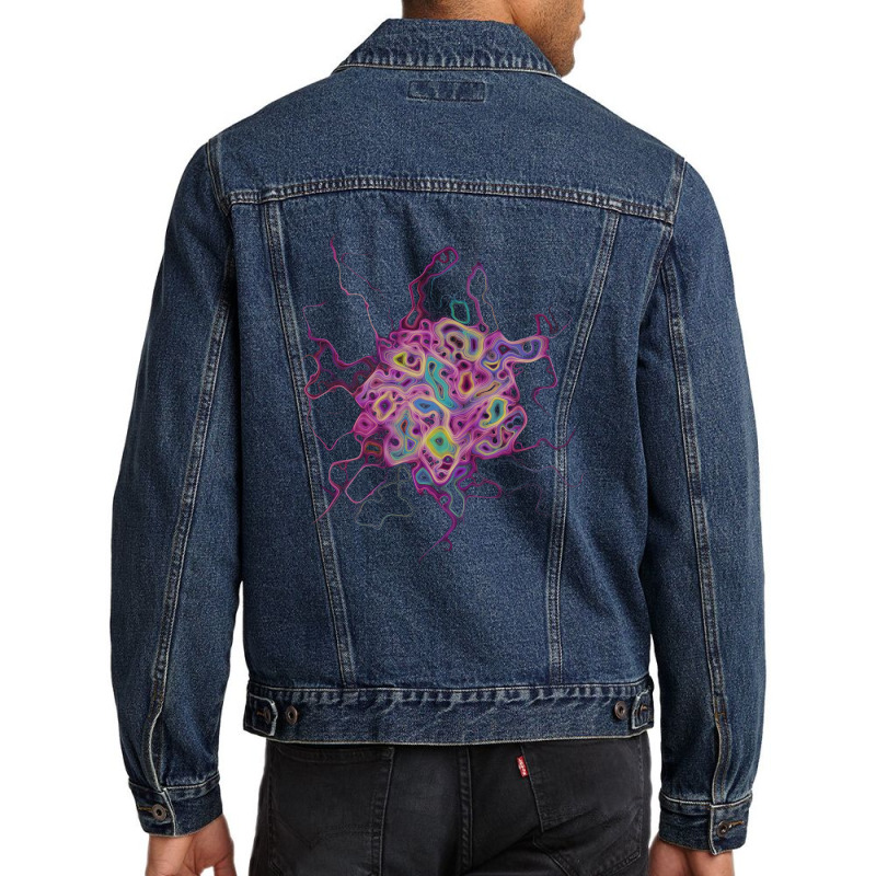 Creature 612 Digital Hippie Men Denim Jacket by tchofskitio | Artistshot