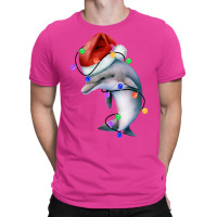 Dolphin Christmas  Cozy Dolphin T  Christmas Light T-shirt | Artistshot