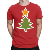 Minimal White Line Christmas Tree Girl T-shirt | Artistshot