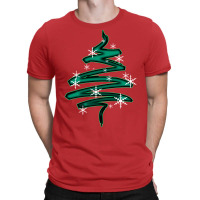 Christmas Tree Abstract With Snowflakes Tumblr T-shirt | Artistshot