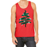 Christmas Tree Abstract With Snowflakes Tumblr Tank Top | Artistshot