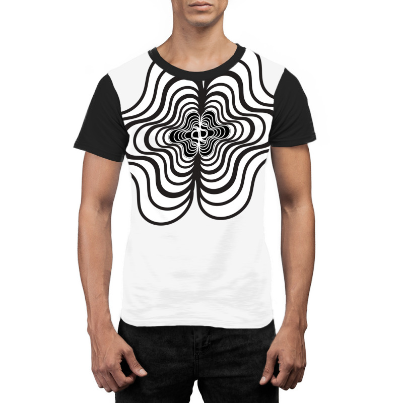 3d Abstract Black White Design 70s Graphic T-shirt | Artistshot