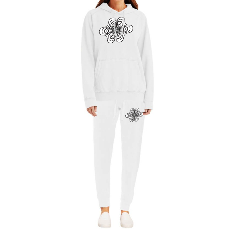 3d Abstract Black White Design 70s Hoodie & Jogger Set | Artistshot