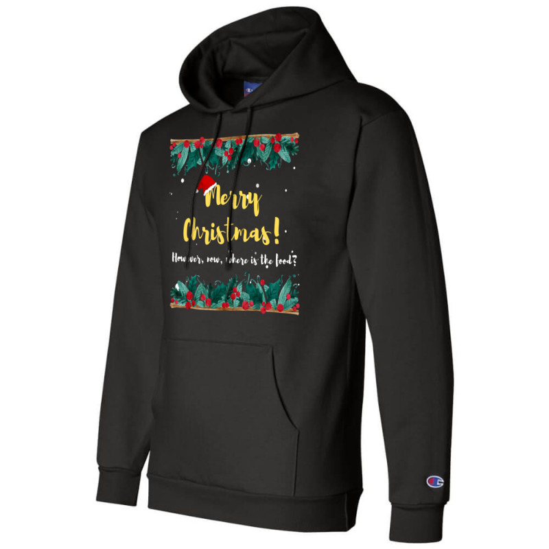 Merry Christmas Hipster Champion Hoodie by zekrinatorer | Artistshot