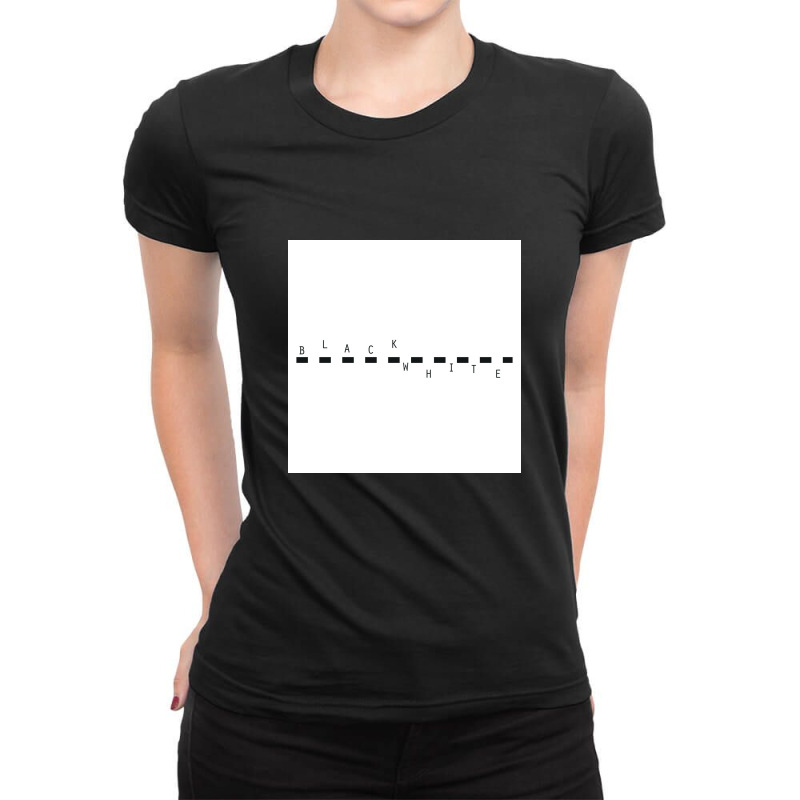 Black & White Ladies Fitted T-Shirt by alf | Artistshot