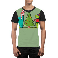 Dinosaurs Christmas Funny Graphic T-shirt | Artistshot